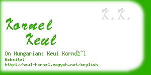 kornel keul business card